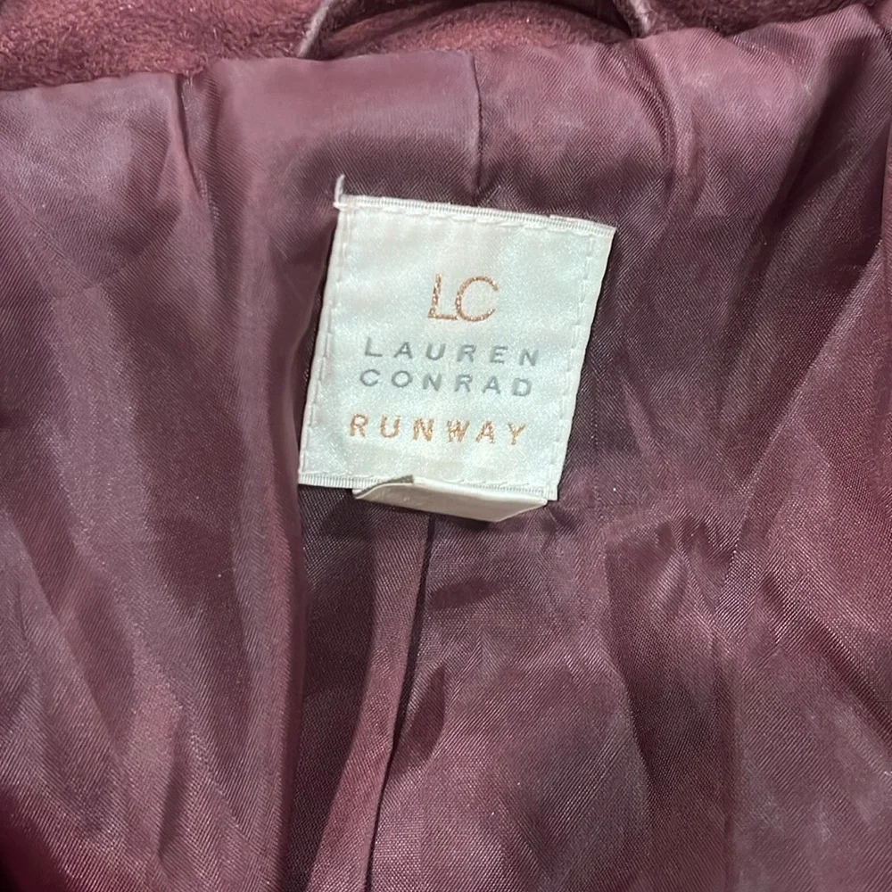 Lauren Conrad burgundy suede jacket - Picture 2 of 3